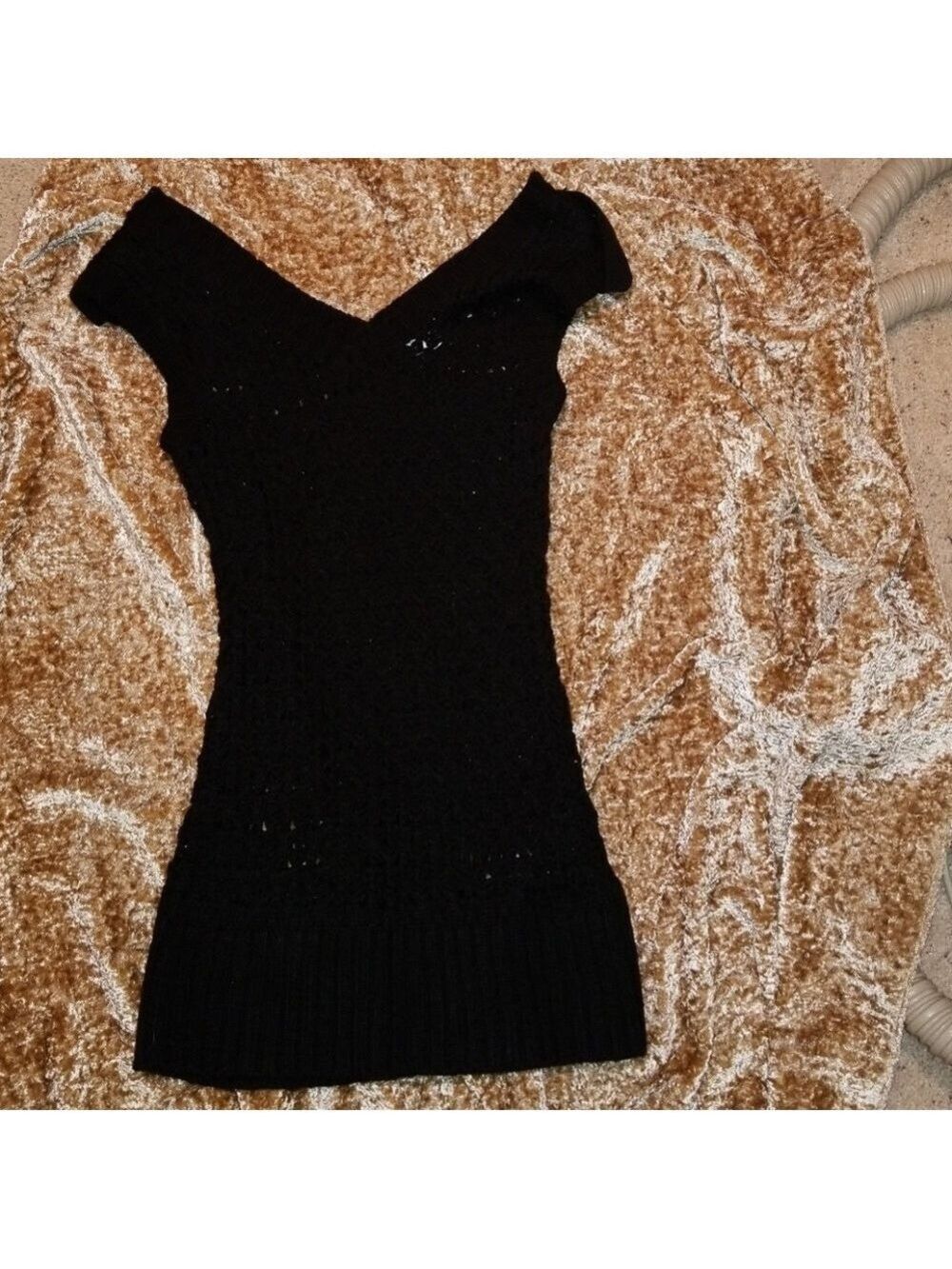 Black Knit Sweater Top Extra Large